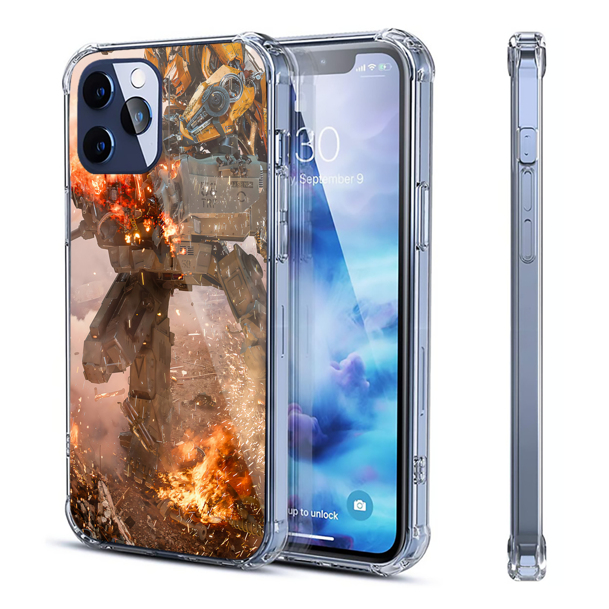 （画像用） Transformers トランスフォーマー 【iPhone 12シリーズ対応】透明スマホケース（クリアソフトケース）